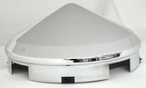 Front Hub Cap 4 Notch Cone Pointed Chrome Aluminum Wheel 1" Lip GG#10742 Each