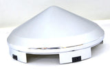 Front Hub Caps Universal Fit Aluminum Wheel Pointed 1" Lip Chrome GG#10750 Pair