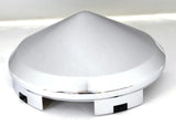 Front Hub Caps Universal Fit Aluminum Wheel Pointed 1" Lip Chrome GG#10750 Pair
