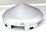 Front Hub Caps Universal Fit Aluminum Wheel Pointed 1" Lip Chrome GG#10750 Pair