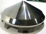 GG Front Hub Cap Universal Fit Cone Pointed 1" Lip Aluminum Wheel #10752 Each
