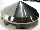 Front Hub Caps Universal Fit Cone Pointed 1" Lip for Aluminum Wheel GG10752 Pair