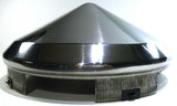 Front Hub Caps Universal Fit Cone Pointed 1" Lip for Aluminum Wheel GG10752 Pair