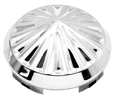 GG Front Hub Caps Universal Fit Cone Pinwheel Stainless Steel 1" Lip #10754 Pair