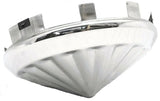 GG Front Hub Caps Universal Fit Cone Pinwheel Stainless Steel 1" Lip #10754 Pair