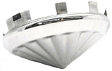 GG Front Hub Caps Universal Fit Cone Pinwheel Stainless Steel 1" Lip #10754 Pair