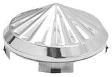 GG Front Hub Caps Universal Fit Cone Pinwheel Stainless Steel 1" Lip #10754 Pair