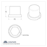 Flat Top Hat Nut Covers for 15/16” Wrench/Socket 1-3/16” Tall UP#10757-10 Pack