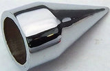 Chrome Spike Nut Covers 3/4" Hex Wrench Size 1-7/8" Tall Plastic UP10765 (10 Pac