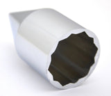 Lug Nut Covers 33mm Push-On Spike Chrome Plastic 3 1/8" Tall #10769 Set of 20