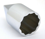 Lug Nut Covers 33 mm Push-On Spike Chrome Plastic 3 1/8 Tall #10769 Set of 40