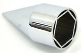 Lug Nut Covers 1 1/2" Push-On Spike Chrome Plastic 4 1/4" UP#10770 Set of 60