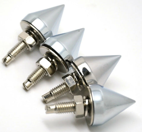 Spike License Plate Bolts Universal Fit Zinc Die Cast 1/8” OD UP#10878-Pack of 4