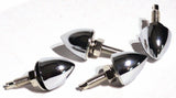 License Plate Bolts W/Washers & Nuts Bullet Chrome Metal 1.25" L UP#10889-4 Pack