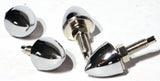 License Plate Bolts W/Washers & Nuts Bullet Chrome Metal 1.25" L UP#10889-4 Pack