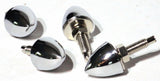 License Plate Bolts W/Washers & Nuts Bullet Chrome Metal 1.25" L UP#10889-4 Pack