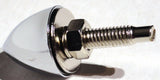 License Plate Bolts W/Washers & Nuts Bullet Chrome Metal 1.25" L UP#10889-4 Pack