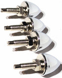 License Plate Bolts W/Washers & Nuts Bullet Chrome Metal 1.25" L UP#10889-4 Pack