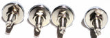 License Plate Bolts W/Washers & Nuts Bullet Chrome Metal 1.25" L UP#10889-4 Pack