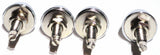 License Plate Bolts W/Washers & Nuts Bullet Chrome Metal 1.25" L UP#10889-4 Pack