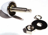 License Plate Bolts W/Washers & Nuts Bullet Chrome Metal 1.25" L UP#10889-4 Pack