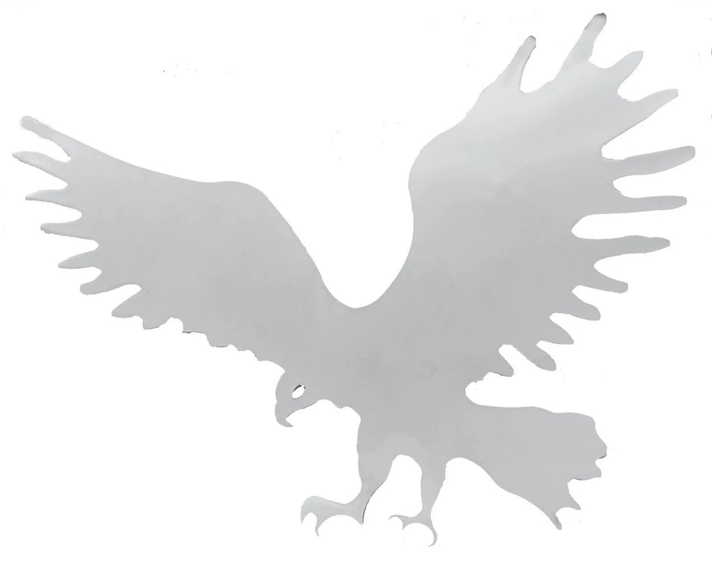 Cutout Eagle Beak Facing Left Chrome Welded Stud 7 1/2" by 9 1/2" UP#10920