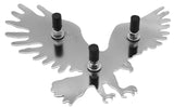 Cutout Eagle Beak Facing Left Chrome Welded Stud 7 1/2" by 9 1/2" UP#10920