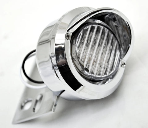 UP LED Mud Flap Hanger End 2" Light 9 Amber LEDs/Clear Lens Chrome #10982 Pair