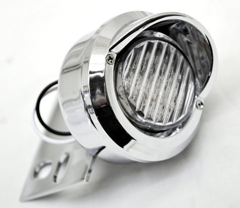 UP LED Mud Flap Hanger End 2" Light 9 Amber LEDs/Clear Lens Chrome #10982 Pair