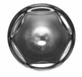 Lug Nut Covers Push-on 33 mm Standard Chrome 2 1/8" Tall HTS#11111 Set of 5
