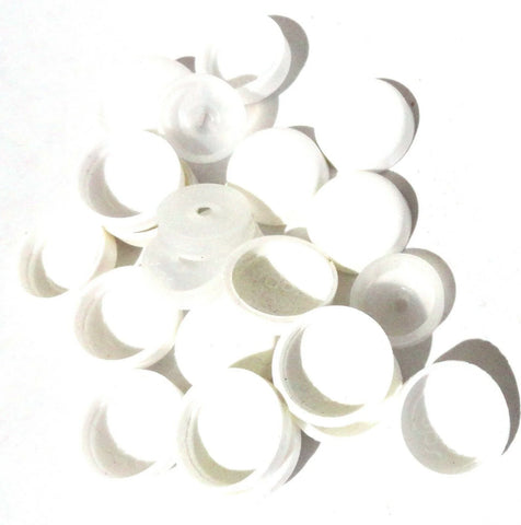 Screw Head Cover Set White for #10 #12 M5 Flat Back Screws PD12/12-100 Set of 10