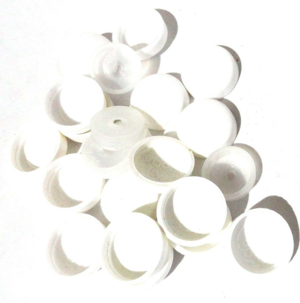 Screw Head Cover Set White for #10 #12 M5 Flat Back Screws PD12/12-100 Set of 10