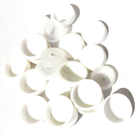 Screw Head Cover Set White for #10 #12 M5 Flat Back Screws PD12/12-100 Set of 10
