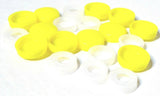 PD Screw Head Cover Set Yellow-Lemon Twist #10 #12 M5 Flat Back #113 -10 Pack
