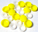 PD Screw Head Cover Set Yellow-Lemon Twist #10 #12 M5 Flat Back #113 -10 Pack