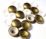 10 Screw Head Covers W/Backs for #10 #12 M5 Flat Back Brass Plastic PD#12/12-114