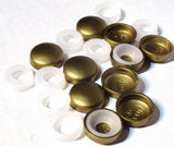 10 Screw Head Covers W/Backs for #10 #12 M5 Flat Back Brass Plastic PD#12/12-114