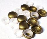 10 Screw Head Covers W/Backs for #10 #12 M5 Flat Back Brass Plastic PD#12/12-114