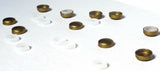 10 Screw Head Covers W/Backs for #10 #12 M5 Flat Back Brass Plastic PD#12/12-114