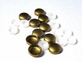10 Screw Head Covers W/Backs for #10 #12 M5 Flat Back Brass Plastic PD#12/12-114