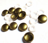 10 Screw Head Covers W/Backs for #10 #12 M5 Flat Back Brass Plastic PD#12/12-114