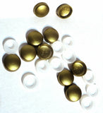10 Screw Head Covers W/Backs for #10 #12 M5 Flat Back Brass Plastic PD#12/12-114