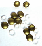 10 Screw Head Covers W/Backs for #10 #12 M5 Flat Back Brass Plastic PD#12/12-114