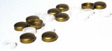 10 Screw Head Covers W/Backs for #10 #12 M5 Flat Back Brass Plastic PD#12/12-114