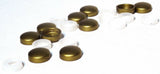 10 Screw Head Covers W/Backs for #10 #12 M5 Flat Back Brass Plastic PD#12/12-114
