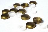 10 Screw Head Covers W/Backs for #10 #12 M5 Flat Back Brass Plastic PD#12/12-114