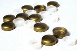 10 Screw Head Covers W/Backs for #10 #12 M5 Flat Back Brass Plastic PD#12/12-114