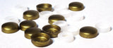 10 Screw Head Covers W/Backs for #10 #12 M5 Flat Back Brass Plastic PD#12/12-114