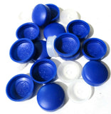 10 Screw Head Covers W/Backs for #10 #12 M5 Flat Back Calif. Blue PD#12/12-150