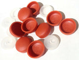 Screw Head Covers for #10 #12 M5 Flat Back Burnt Orange #12/12-167 (10 Sets)